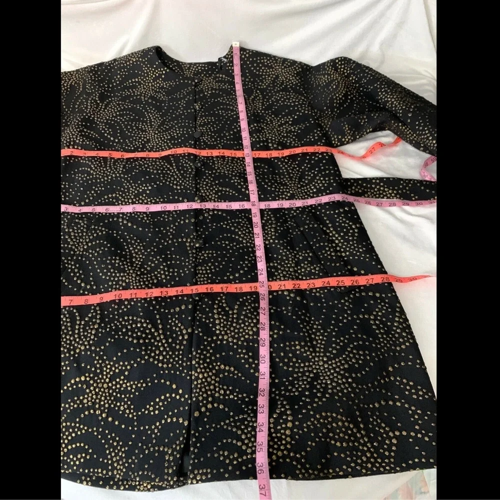 NWT $388 Tadashi Shoji Pollux Droplet Oversized Jacquard Coat [SZ‎ Large ] - Picture 8 of 8